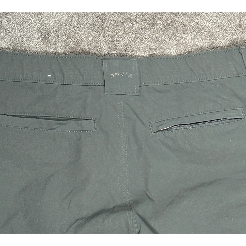Orvis Cargo Shorts Men 38 Gray Solid Stretch Nylon Outdoor Hiking Casual - Picture 6 of 13